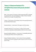 Topics 5-6 Business Statistics FCs &lpar;straighterline&rpar; exam with precise detailed answers
