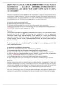 2025 UPDATE &vert;MED SURG GASTROINTESTINAL NCLEX QUESTIONS &vert; RECENT UPDATE&vert;COMPREHENSIVE QUESTIONS AND VERIFIED SOLUTIONS &vert;GET IT 100&percnt; ACCURATE&excl;&excl;