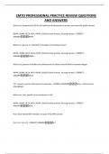 CMTO PROFESSIONAL PRACTICE REVIEW QUESTIONS AND ANSWERS