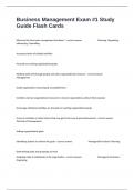 Business Management Exam &num;1 Study Guide Flash Cards Full Exam Questions With Correct Answers Success Guaranteed Pass&period;