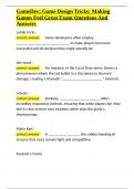 GameDev Game Design Tricks Making Games Feel Great Exam Questions And Answers&period;docx