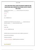 AVIA WEATHER FINAL EXAM TESTBANK COMPLETE 400 QUESTIONS AND VERIFIED SOLUTIONS LATEST UPDATE THIS YEAR