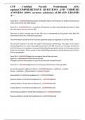 CPP Certified Payroll Professional APA&vert; update&vert;COMPREHENSIVE QUESTIONS AND VERIFIED ANSWERS &lpar;100&percnt; accurate solutions&rpar;&vert; ALREADY GRADED A&plus;