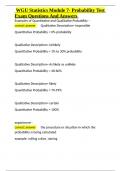 WGU Applied Healthcare Statistics Exam Bundle With  100&percnt; verified Solutions 