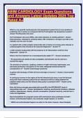 ABIM CARDIOLOGY Exam Questions and Answers Latest Updates 2025 Top Rated A&plus;