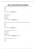DM G&plus;1 EXAM QUESTIONS AND ANSWERS