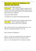 Biostatistics Final Exam Definitions UTA Questions And Answers&period;docx
