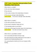 C957 Unit 2 Function Interpretation Exam Questions And Answers&period;docx