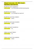 Miami University CSE 486 Exam 1 Questions And Answers&period;docx