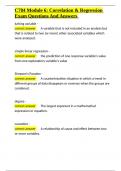 C784 Module 6 Correlation & Regression Exam Questions And Answers&period;docx