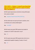 CDC 3E251 - Volume 1 Actual Exam Questions and Correct Verified Answers Latest Versions 2025 Top Rated A&plus;