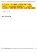 HESI Exit Exam 2025 &ndash; Questions and Correct Answers &lpar;Graded A&plus;&comma; Verified&comma; Latest Version&rpar;
