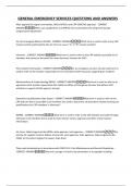 GENERAL EMERGENC BUNDLED EXAM QUESTIONS AND CORRECT ANSWERS