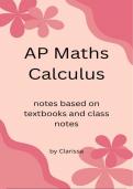 AP Maths Paper 1 &lpar;Calculus&rpar; notes