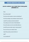 marvin webster case study latest study guide &lpar;GRADED A&plus;&rpar;