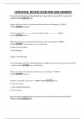 FOCM FINAL REVIEW QUESTIONS AND ANSWERS