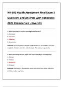 NR-302 Health Assessment Midterm and Final exam 2025 
