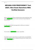 NEVADA CCW PROFICIENCY Test 2025 &vert; New Exam Questions With Verified Answer