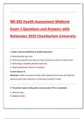 NR-302 Health Assessment &ndash; Final exam 1&comma;2 and 3 and Midterm 1 &comma;2