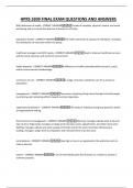 HPRS 3309 FINAL EXAM QUESTIONS AND ANSWERS&period;