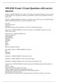 SPA 6565 Exam 1 Exam Questions with correct answers