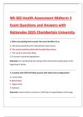 NR-302 Health Assessment Midterm 1 &comma; 2 &comma; AND 3 Exam 