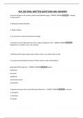 HCA 202 FINAL WRITTEN QUESTIONS AND ANSWERS