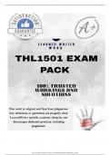 THL1501  LATEST EXAM PACK 2025 &lbrace;DETAILED QUESTIONS AND ANSWERS&rcub;