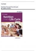 Test Bank For Nutrition Through the Life Cycle 8th Edition By Judith E&period; Brown &lpar;All Chapters Covered&rpar; 2025