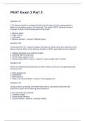 PEAT Exam 3 Part 3 Questions and Answers 100&percnt; Correct