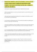 FISDAP EMT MEDICAL FINAL EXAM-REAL ACTUAL EXAM-LATEST UPDATE 2025 &vert; COMPLETE QUESTIONS WITH CORRECT DETAILED ANSWERS &vert; RATED 100&percnt; CORRECT &vert; ALREADY GRADED A&plus;