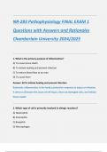 NR-283 Pathophysiology FINAL EXAM 1 Questions with Answers and Rationales Chamberlain University 2024&sol;2025