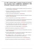 CLG 006 Certifying Officer Legislation Training for Purchase Card Payments -DAU COMPLETE QUESTIONS AND ANSWERS &vert; ALREADY PASSED &vert; 2025 LATEST&excl;&excl;