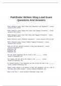 Pathfinder Written Sling Load Exam Questions And Answers