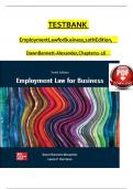 Test Bank For Employment Law for Business&comma; Employment Law for Business&comma; &comma; Dawn Bennett-Alexander&vert;&vert;ISBN NO&colon; 1260734277&vert;&vert;All Chapters 1-16