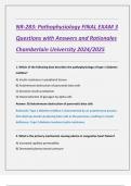 NR-283&colon; Pathophysiology FINAL EXAM 3 Questions with Answers and Rationales Chamberlain University 2024&sol;2025