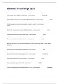 General Knowledge Quiz Final Exam Complete Questions And Correct Answers&period;