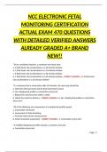 NCC ELECTRONIC FETAL MONITORING CERTIFICATION ACTUAL EXAM 470 QUESTIONS WITH DETAILED VERIFIED ANSWERS ALREADY GRADED A&plus; BRAND NEW&excl;&excl;