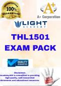 THL1501  LATEST EXAM PACK 2025 &lbrace;DETAILED QUESTIONS AND ANSWERS&rcub;