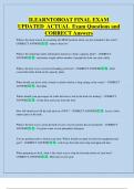 ILEARNTOBOAT FINAL EXAM   UPDATED  ACTUAL  Exam Questions and  CORRECT Answers 
