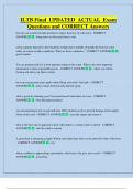 ILTB Final  UPDATED  ACTUAL  Exam  Questions and CORRECT Answers