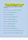 ILTB Test UPDATED  ACTUAL  Exam  Questions and CORRECT Answers 