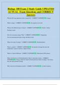Biology 108 Exam 2 Study Guide UPDATED   ACTUAL  Exam Questions and CORRECT  Answers 
