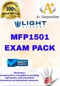 MFP1501  LATEST EXAM PACK 2025 &lbrace;DETAILED QUESTIONS AND ANSWERS&rcub;