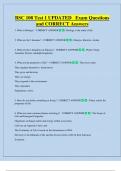 BSC 108 Test 1 UPDATED   Exam Questions  and CORRECT Answers 
