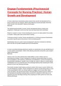 Engage Fundamentals &lpar;Psychosocial Concepts for Nursing Practice&rpar;&colon; Human Growth and Development Test Bank Exam 2025&sol;2026 Questions With Completed Solutions&period;