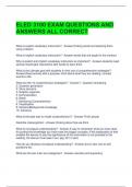 ELED 3100 EXAM QUESTIONS AND ANSWERS ALL CORRECT 