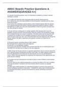 ABGC Boards Practice Questions & ANSWERS&lpar;GRADED A&plus;&rpar;