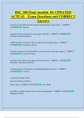 BSC 108   Bundled Exam Questions WITH  CORRECT Answers