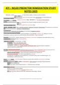 ATI &ndash; NCLEX PREDICTOR REMEDIATION STUDY NOTES 2025 